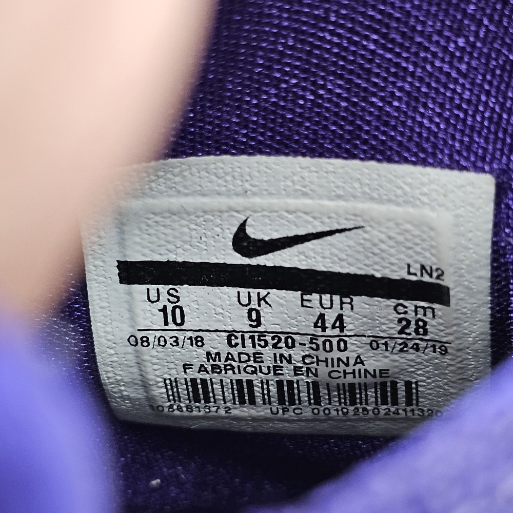 Nike Men's Size 10 US LeBron XVI 16 Martin Purple Basketball Sneakers Shoes READ - Picture 8 of 8